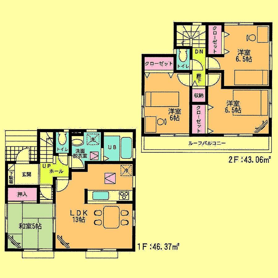 Floor plan. 27,900,000 yen, 4LDK, Land area 100 sq m , Building area 89.43 sq m located view in addition to this, It will be provided by the hope of design books, such as layout. 