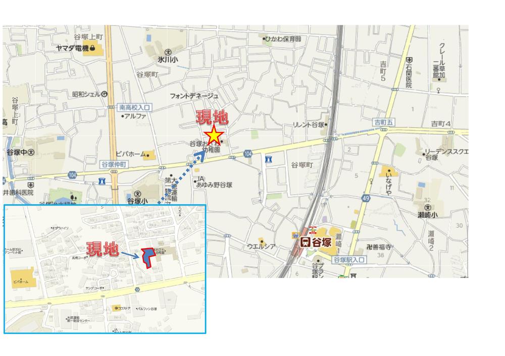 Local guide map. Property Local: Soka Yatsuka cho, 1322