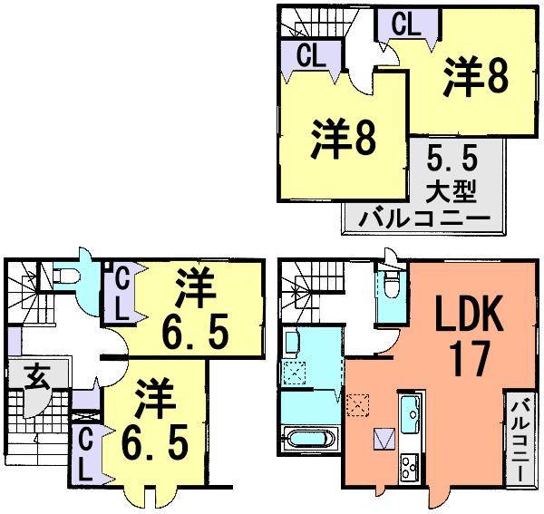 Floor plan. 29,800,000 yen, 4LDK, Land area 90.42 sq m , Building area 110.95 sq m