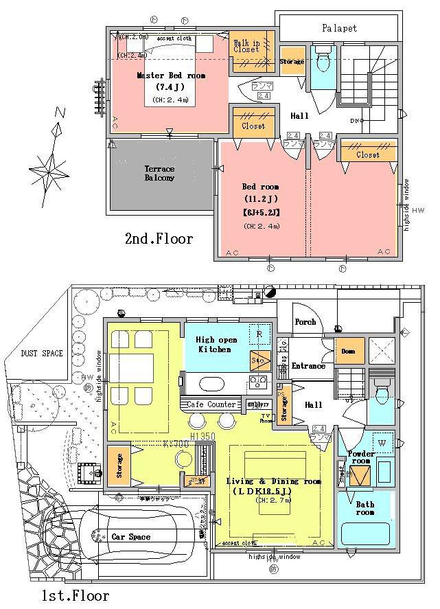 Floor plan. (1 Building), Price 35,300,000 yen, 2LDK, Land area 100.1 sq m , Building area 97.29 sq m