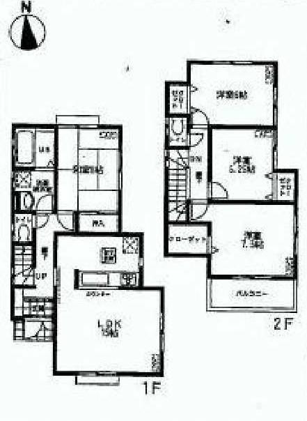 Floor plan. 26,800,000 yen, 4LDK, Land area 152.78 sq m , Building area 95.23 sq m