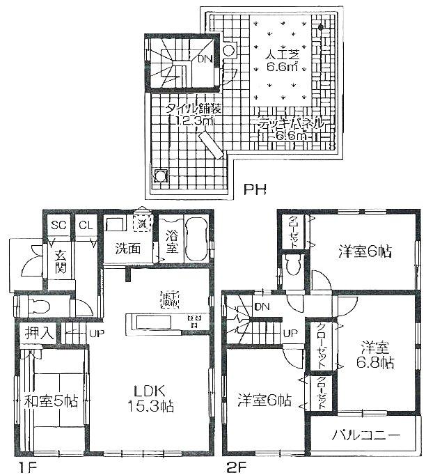 Floor plan. 28.8 million yen, 4LDK, Land area 100 sq m , Building area 96.05 sq m