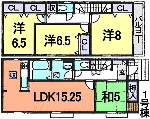 Floor plan. (1 Building), Price 31,800,000 yen, 4LDK, Land area 120 sq m , Building area 99.78 sq m