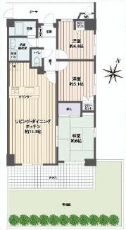 Floor plan. 3LDK, Price 18,800,000 yen, Occupied area 69.47 sq m