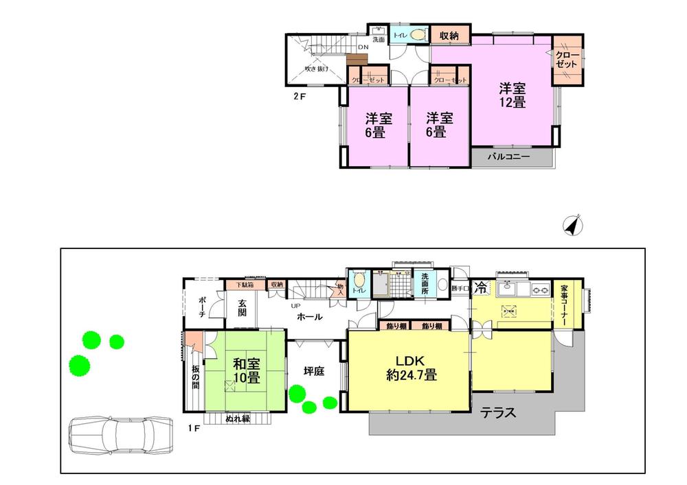 Floor plan. 29,800,000 yen, 4LDK, Land area 277 sq m , Building area 143.02 sq m