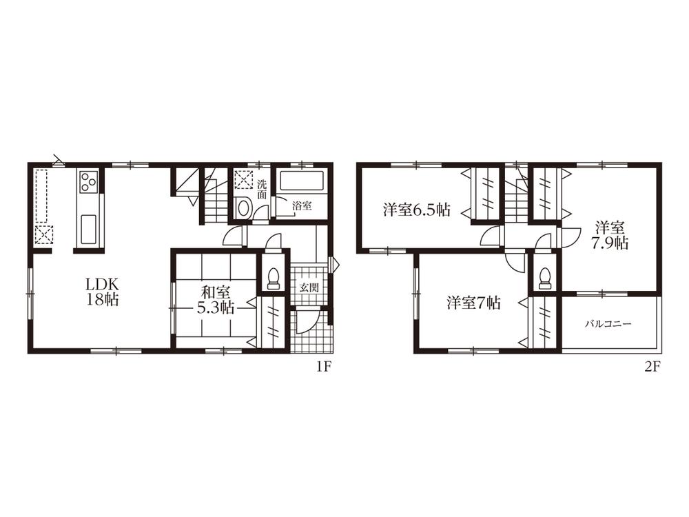 Floor plan. (B Building), Price 35,800,000 yen, 4LDK, Land area 132.23 sq m , Building area 99.57 sq m