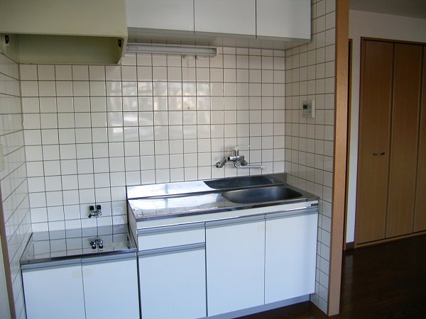 Kitchen. Two-burner gas stove installation Allowed