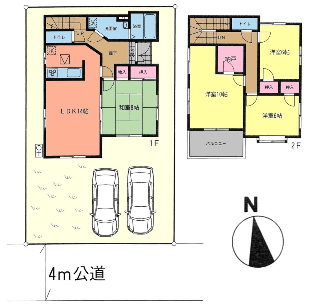 Floor plan. 28.8 million yen, 4LDK, Land area 132.38 sq m , Building area 113.16 sq m