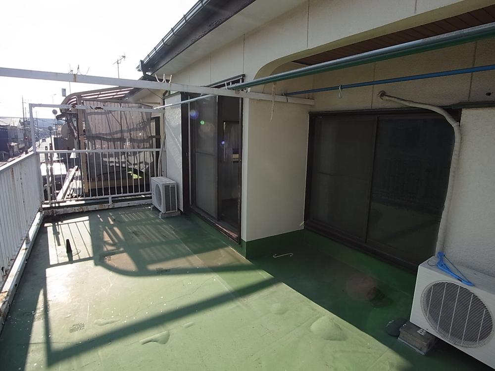 Balcony. Wide balcony