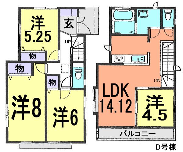 Floor plan. 37,800,000 yen, 4LDK, Land area 100.06 sq m , Bright house of the building area 86.73 sq m All rooms are two-sided lighting