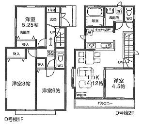 Floor plan. 37,800,000 yen, 4LDK, Land area 100.06 sq m , Building area 86.73 sq m