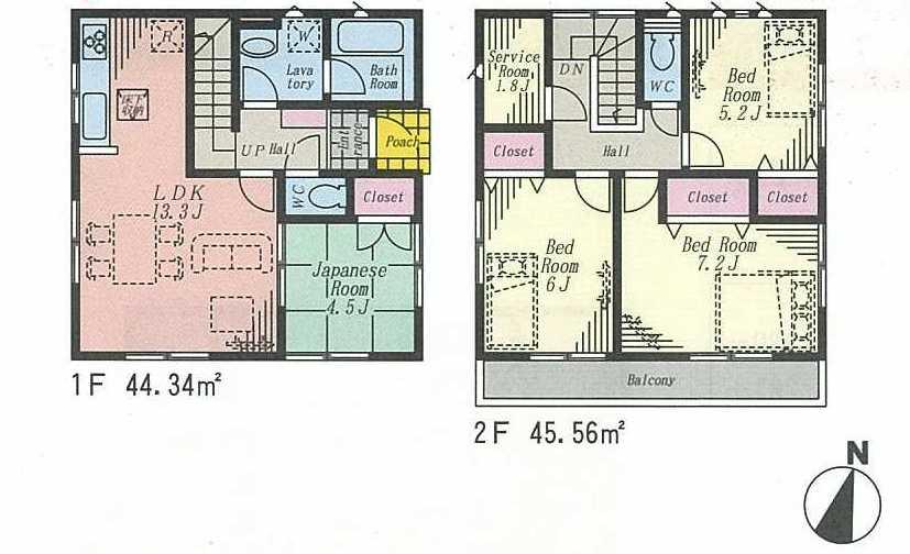 Floor plan. 27,800,000 yen, 4LDK, Land area 108.83 sq m , Building area 89.9 sq m 1 Building