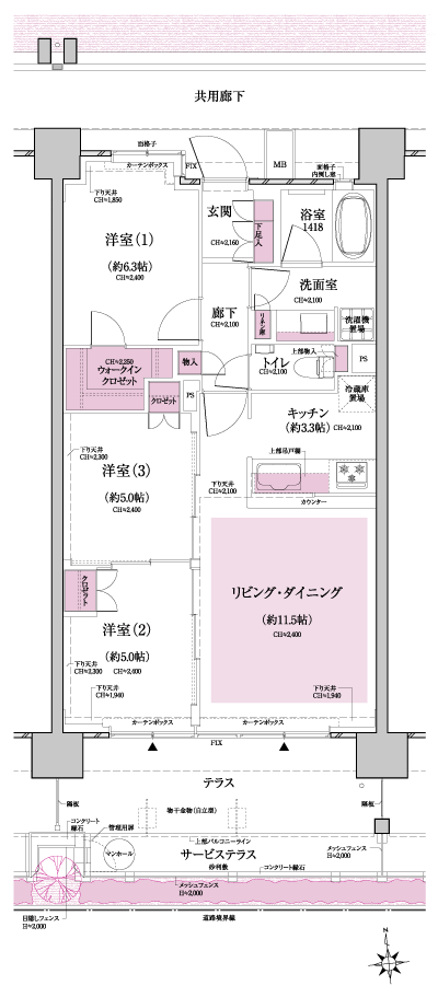 Floor: 3LDK + WIC, the occupied area: 69.06 sq m, Price: 36,900,000 yen, now on sale