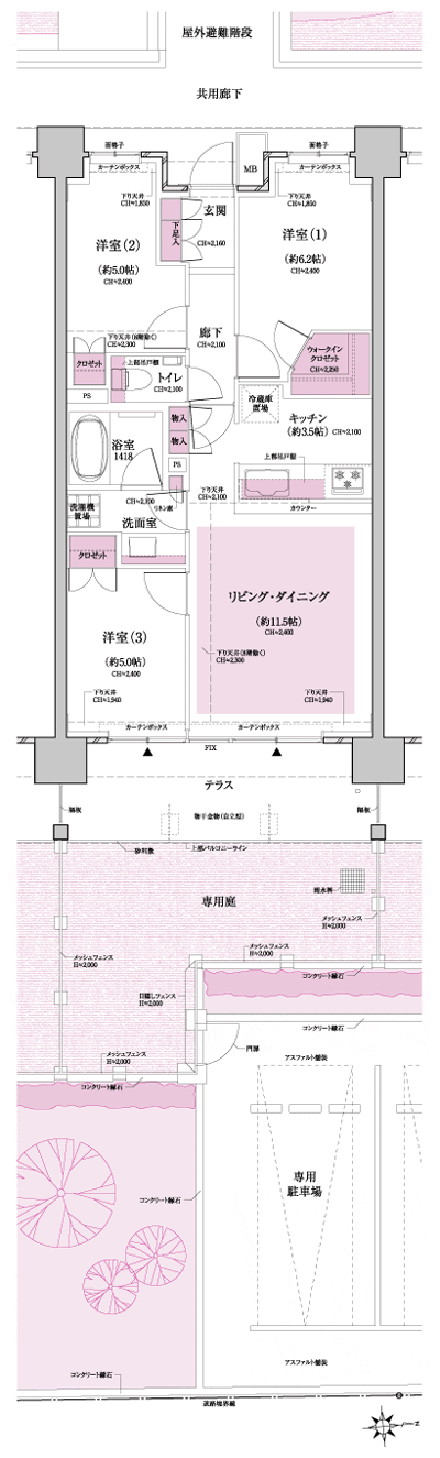 Floor: 3LDK + WIC, the occupied area: 67.35 sq m, Price: 34,400,000 yen (plan), now on sale