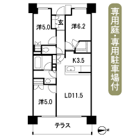 Floor: 3LDK + WIC, the occupied area: 67.35 sq m, Price: 34,400,000 yen (plan), now on sale