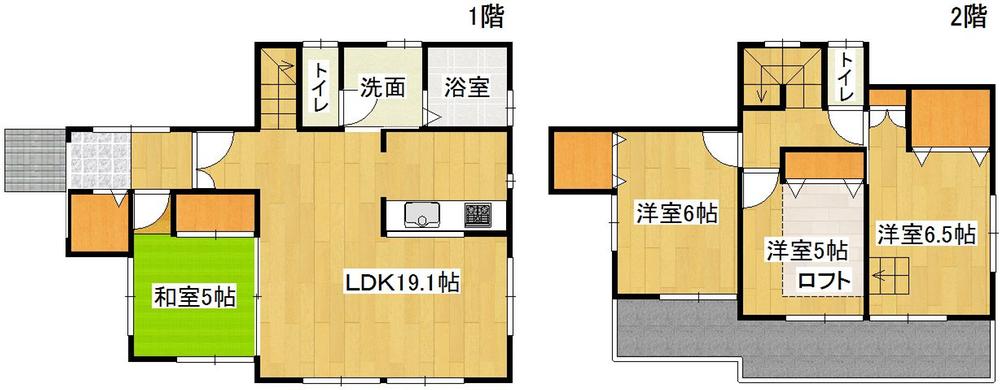 Floor plan. (4 Building), Price 36,800,000 yen, 4LDK+S, Land area 109.03 sq m , Building area 94.77 sq m