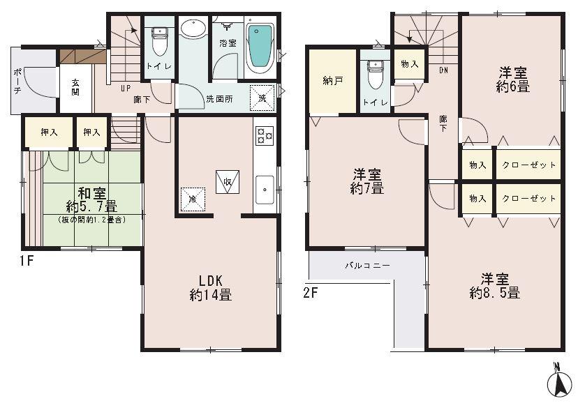 Floor plan. (12), Price 41,800,000 yen, 4LDK, Land area 100.56 sq m , Building area 98.82 sq m