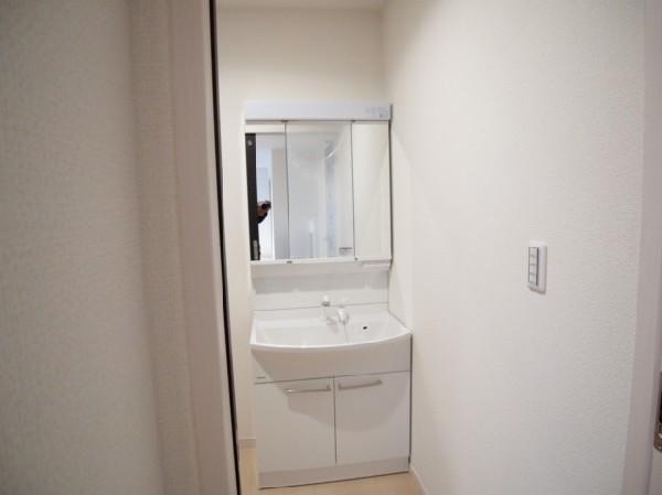 Wash basin, toilet. Convenient shower dresser in the morning of preparation