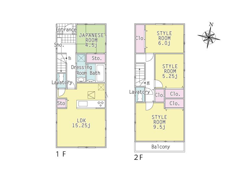 Floor plan. (3 Building), Price 42,800,000 yen, 4LDK, Land area 116.84 sq m , Building area 99.78 sq m