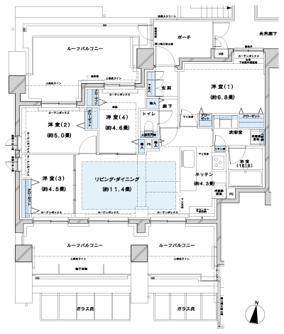 Floor: 4LDK, occupied area: 75.19 sq m