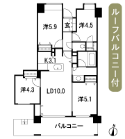 Floor: 4LDK + WIC, the occupied area: 70.55 sq m
