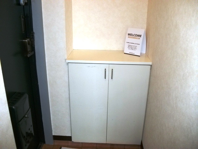 Entrance. Entrance with a shoe box.
