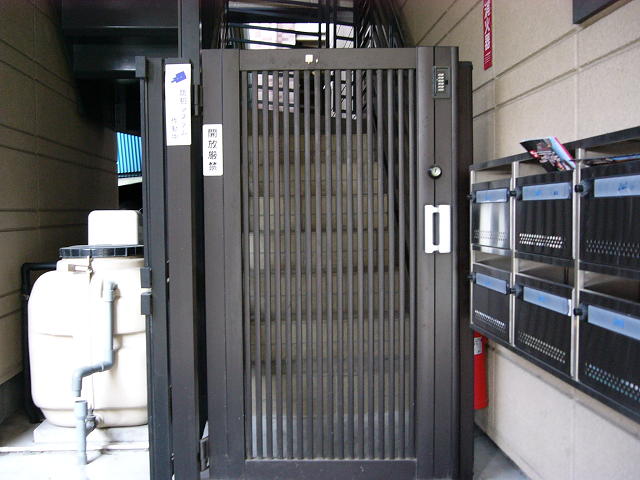 Entrance. PIN door