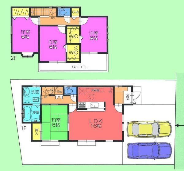 Floor plan. 37,800,000 yen, 4LDK+S, Land area 135.87 sq m , Building area 99.36 sq m