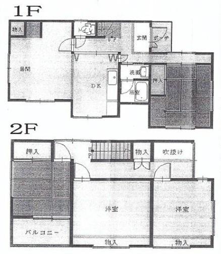 Floor plan. 31 million yen, 4LDK, Land area 135.23 sq m , Building area 59.61 sq m