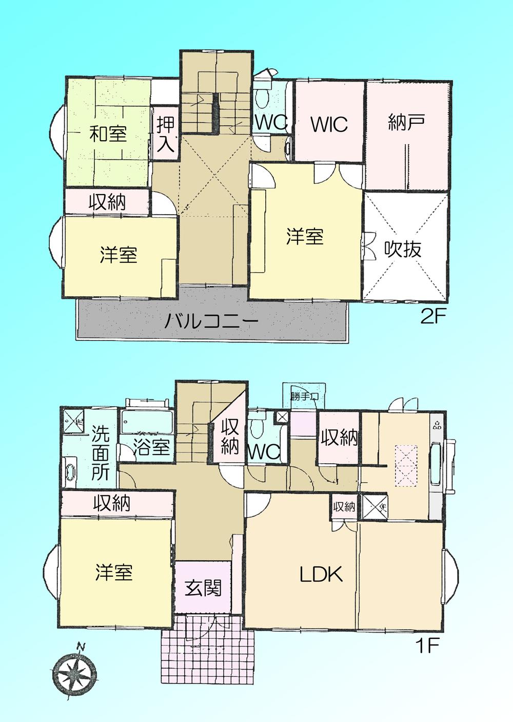 Floor plan. 59,800,000 yen, 4LDK + S (storeroom), Land area 330.59 sq m , Building area 169.96 sq m