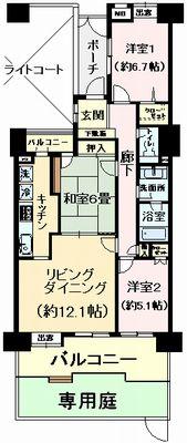 Floor plan. 3LDK, Price 21.5 million yen, Occupied area 81.81 sq m , Balcony area 11.45 sq m