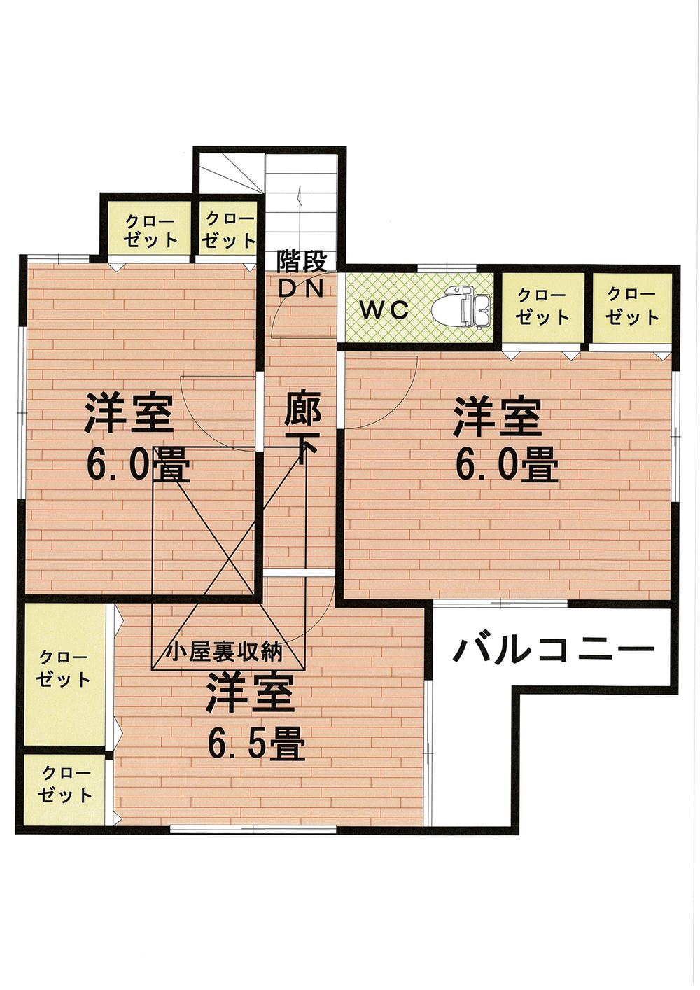 Floor plan. 29,800,000 yen, 4LDK, Land area 89.79 sq m , Floor plan of the building area 91.91 sq m 2 floor