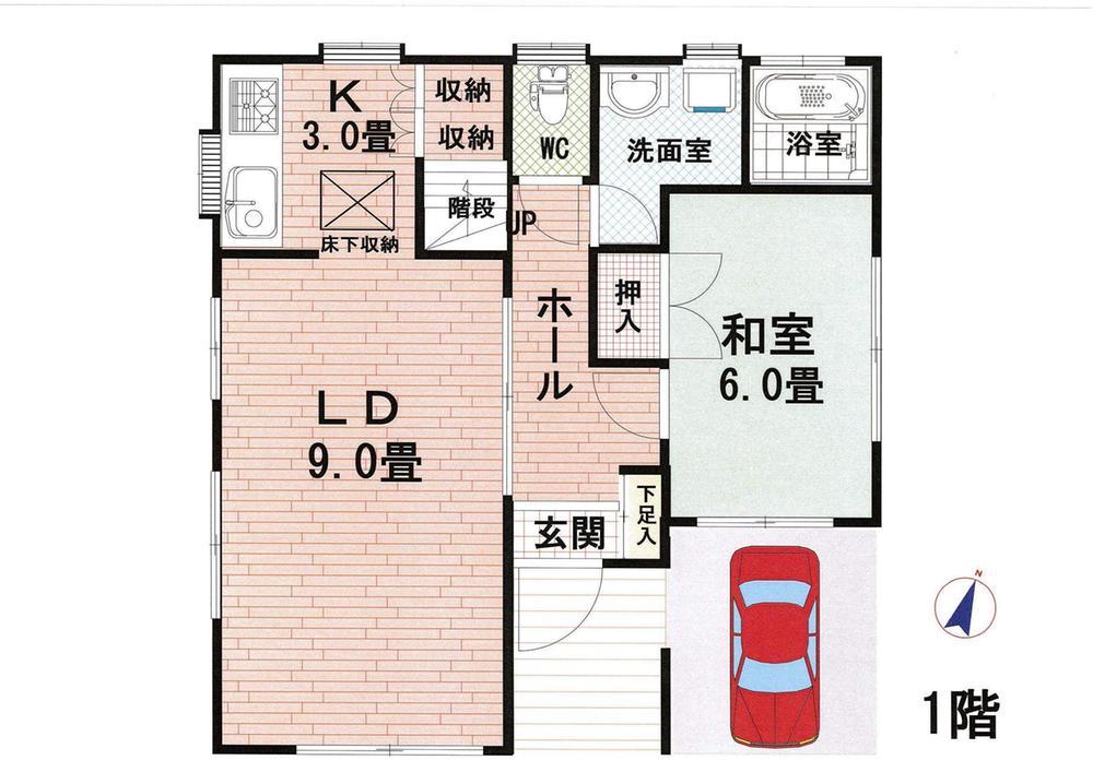 Floor plan. 29,800,000 yen, 4LDK, Land area 89.79 sq m , Floor plan of the building area 91.91 sq m 1 floor