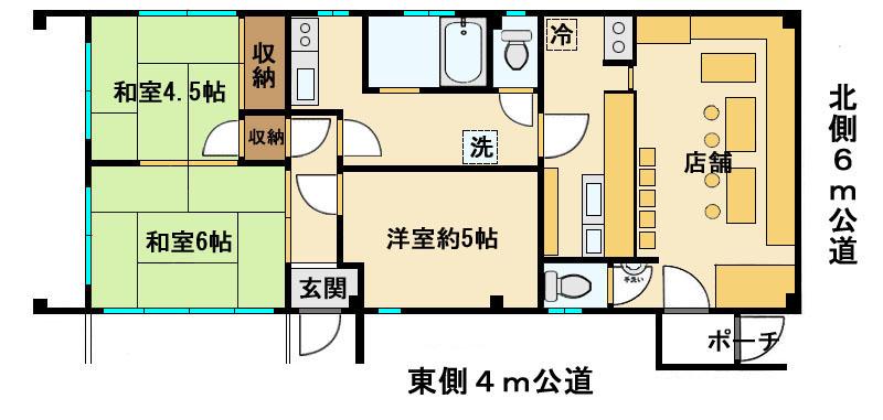 Floor plan. 3K, Price 14 million yen, Occupied area 64.87 sq m