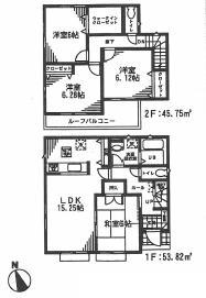Floor plan. 37,800,000 yen, 4LDK, Land area 124.6 sq m , Building area 99.57 sq m