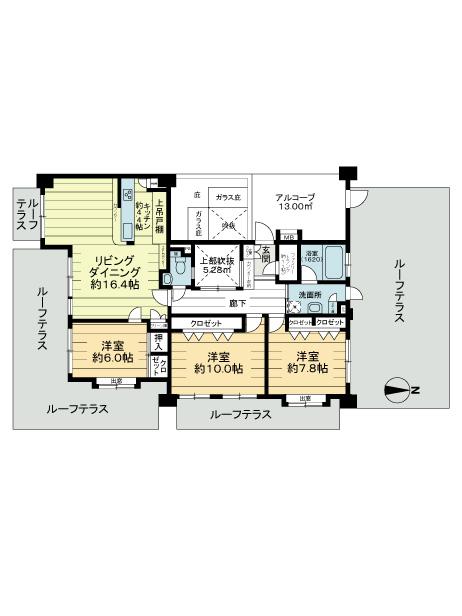 Floor plan. 3LDK, Price 39,800,000 yen, Footprint 101.66 sq m