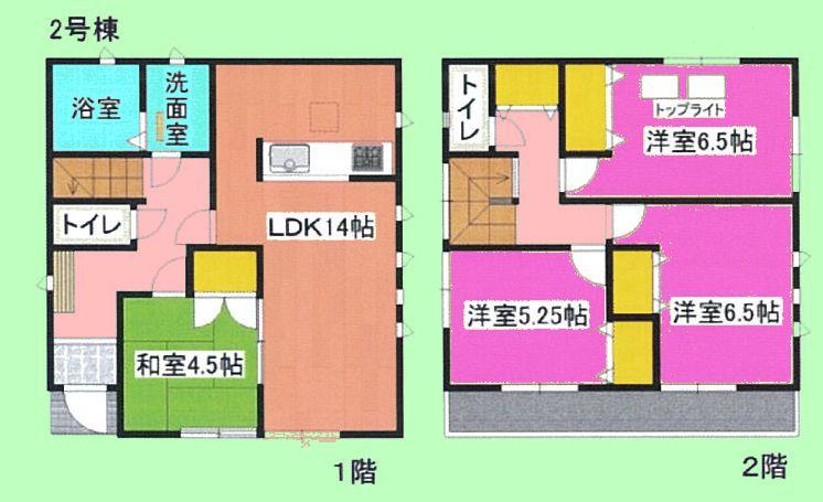 Floor plan. (Building 2), Price 37,800,000 yen, 4LDK, Land area 106.78 sq m , Building area 91.91 sq m