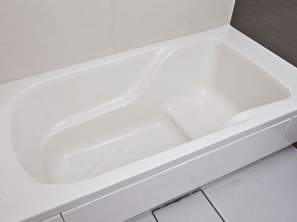 Bathing-wash room.  [Relaxation tub LUXZ] Ergonomics, "Relaxation" pursue the function of the bathing experimental data on the basis of. Back from the head, To feet, It provides a pleasant relaxing time tub design to keep a natural attitude.