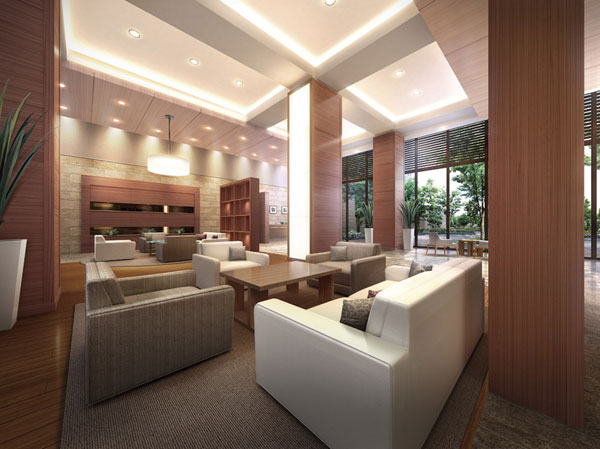 Shared facilities.  [LOBBY LOUNGE] (Rendering)