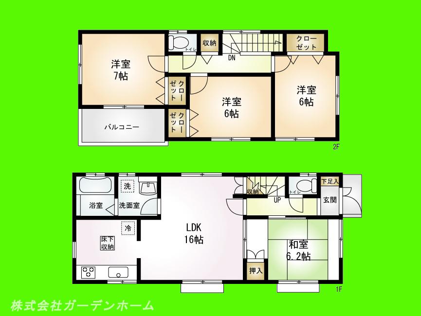 Floor plan. (6), Price 36,800,000 yen, 4LDK, Land area 111.05 sq m , Building area 96.05 sq m