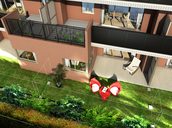 Features of the building. S type only garden Rendering
