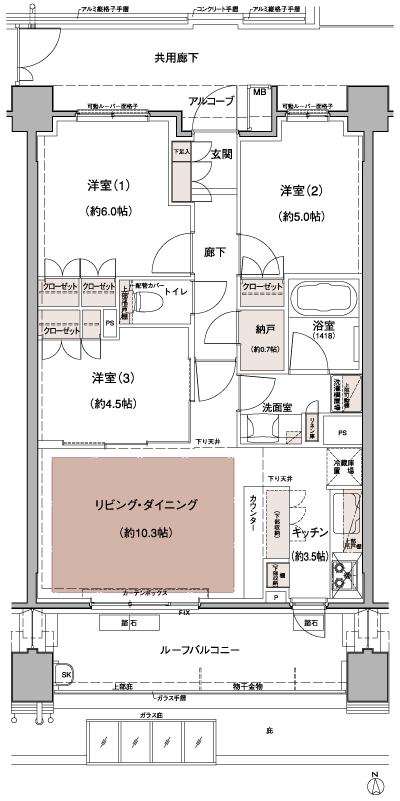 Floor: 3LDK + N, the occupied area: 65.03 sq m, Price: TBD