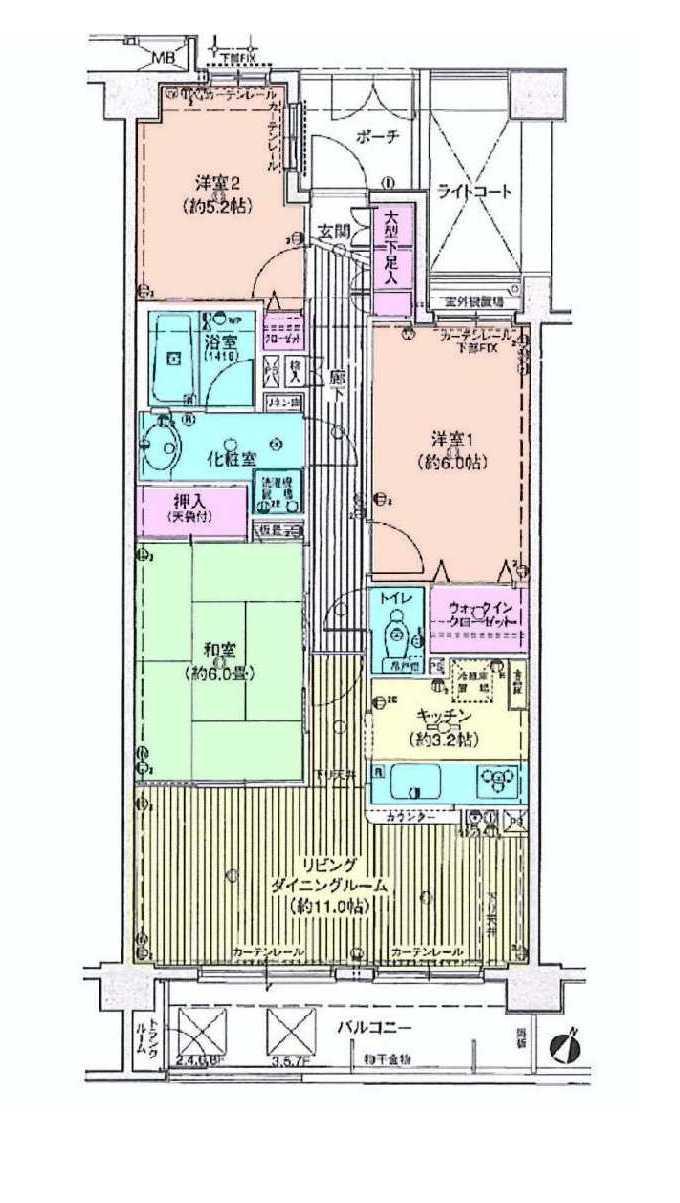 Floor plan. 3LDK, Price 17.5 million yen, Occupied area 70.86 sq m , Balcony area 8.25 sq m   ☆ 3LKD ☆