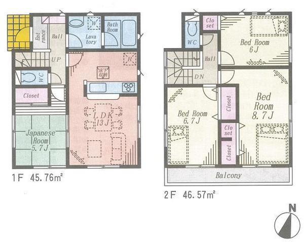 Floor plan. 25,800,000 yen, 4LDK, Land area 113.17 sq m , Building area 92.33 sq m storage lot, Is a good floor plan easy to use