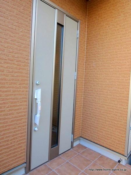 Entrance. Crime prevention measures already entrance door