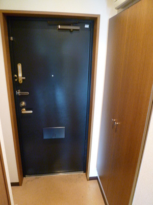 Entrance. There is firmly cupboard.