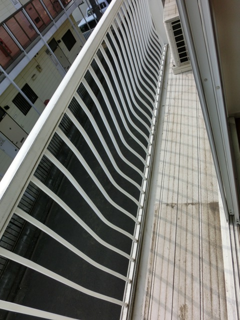 Balcony. Facing south in a bright veranda.
