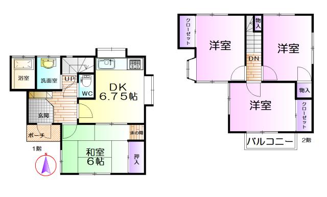 Floor plan. 17 million yen, 4DK, Land area 79.06 sq m , Building area 79.06 sq m