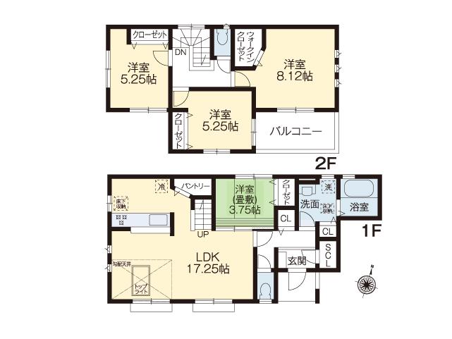 Floor plan. 33,800,000 yen, 4LDK, Land area 120.64 sq m , Building area 97.3 sq m floor plan