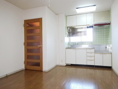 Living and room. Bright kitchen